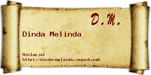 Dinda Melinda névjegykártya