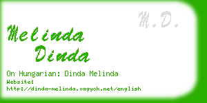 melinda dinda business card